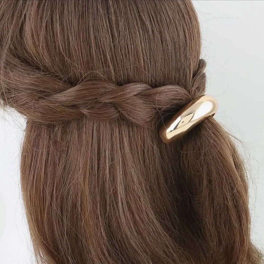 Gold Glossy Arch Pony Tie (3100)